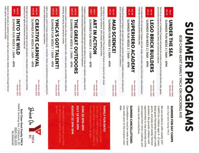 YMCA Summer Programs